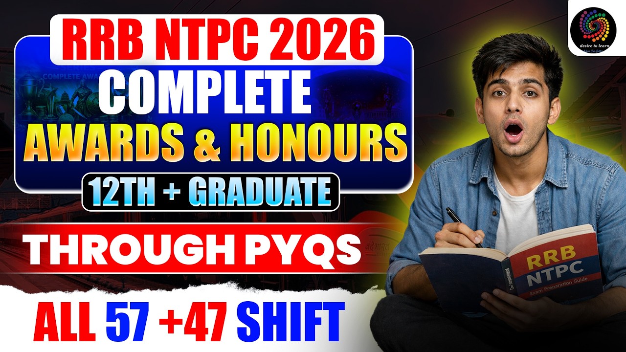 LEC. 01 | RRB NTPC 2026 | Complete PYQs Awards & Honours | Current Affairs for 12th & Graduate