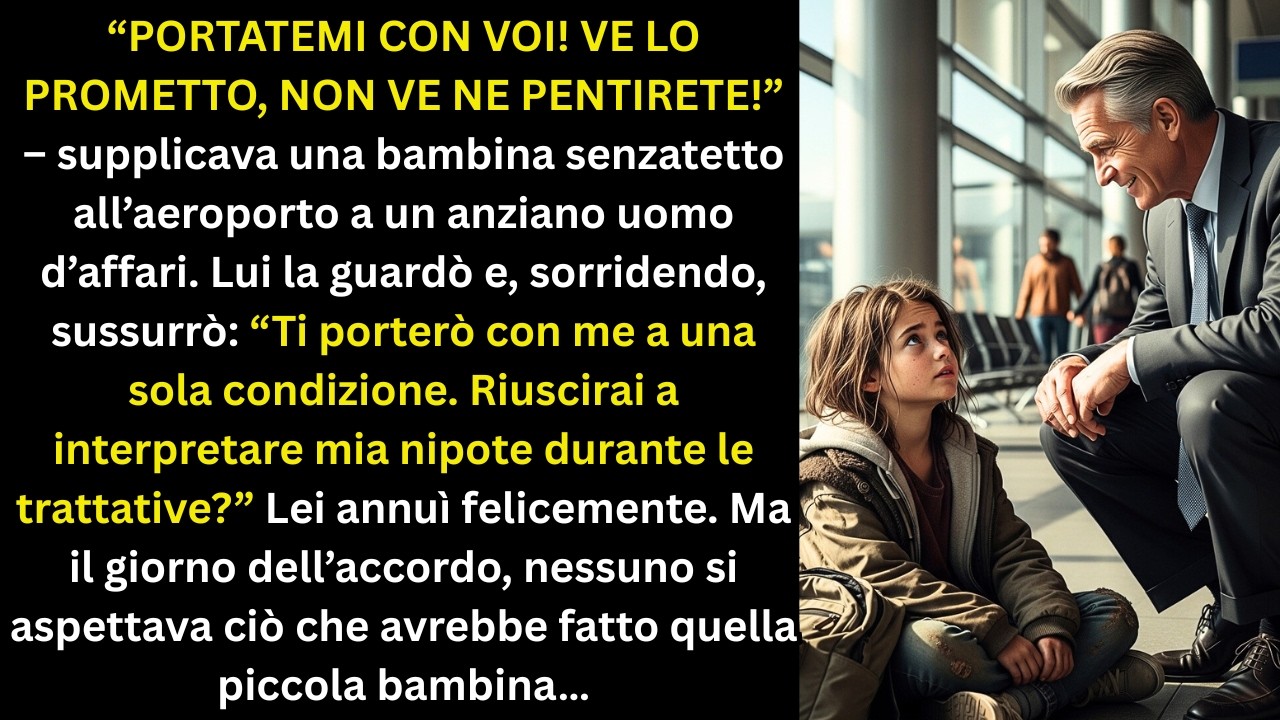 «Portami con te! Ti prometto che non te ne pentirai!» supplicava la bambina senzatetto all’aeroporto