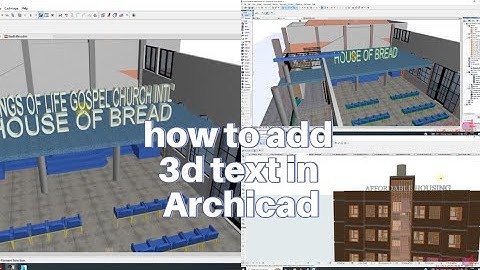 How To Add 3D TEXT in Archicad || Best 3D TEXT Settings in Archicad