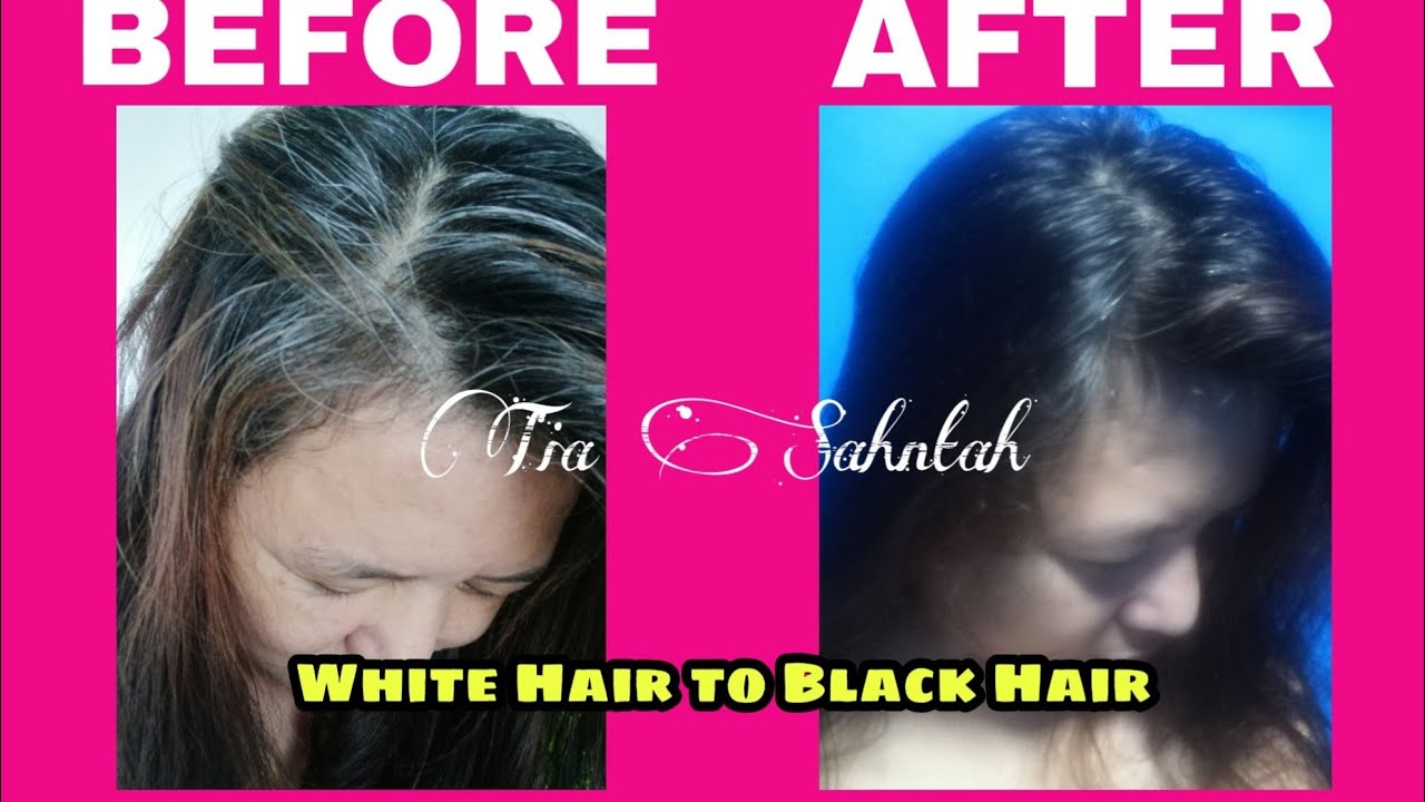 White Hair into Black Hair Naturally in just 30 minutes YouTube