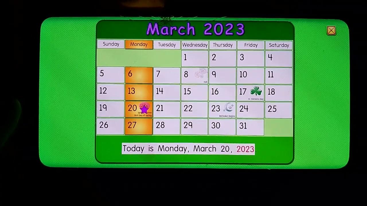 Starfall The March 20 2023 Calender Youtube