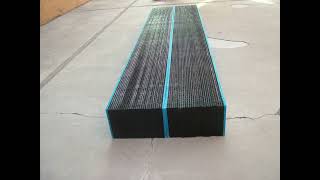 Waterjet cutting bricks made of hollow pp sheet, wonderful!