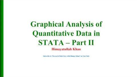 106 Graphical Analysis of Quantitative Data in STATA -Part II with Himmy Khan