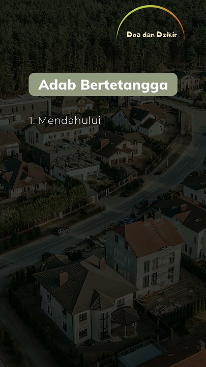 Inilah Adab Bertetangga