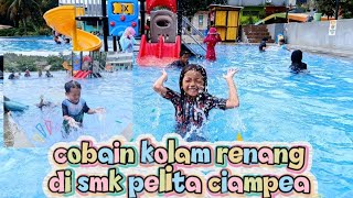 Berenang disekolah smk pelita - ciampea #smkpelita #ciampea #kolamrenang #bogor #vlog 