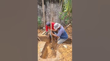 how to quickly dig a deep hole #woodworking #construction