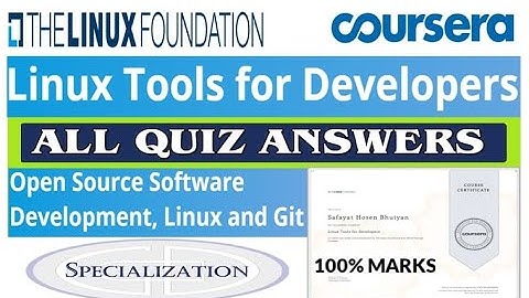 Linux Tools for Developers | All Quiz Answers | Coursera | The Linux Foundation