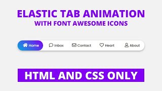 Menu Bar with Tab Animation in HTML And CSS #Shorts