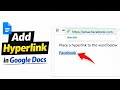 How to Add Hyperlink in Google Docs | Insert Link in Text Easily