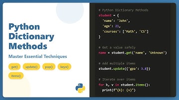 Python Dictionary Mastery: Methods, Comprehensions & Best Practices 🚀