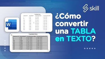 ¿CÓMO CONVERTIR UNA TABLA A TEXTO EN WORD?