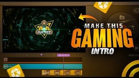 how to make gaming intro on mobile // Dekho or Karo