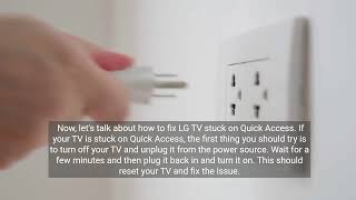How to Fix Lg TV Stuck On Quick Access