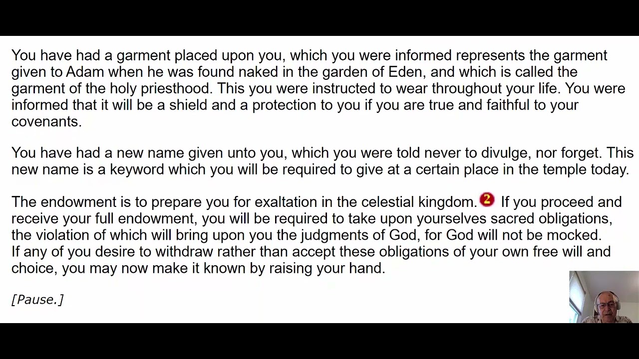 Temple Questions and Open part of Endowment Prepare Self 7 30