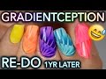 Most complicated gradient nails ever: OLD TUTORIAL RE-DO