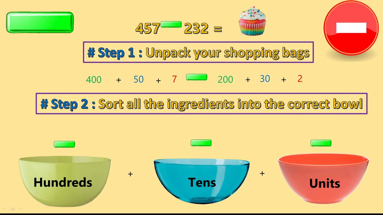 Subtracting Using Breaking Down And Building Up Method Youtube