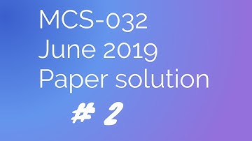 Differences OODBMS and RDBMS  || IGNOU MCA MCS 032 June 2019 solved question paper || PART 2