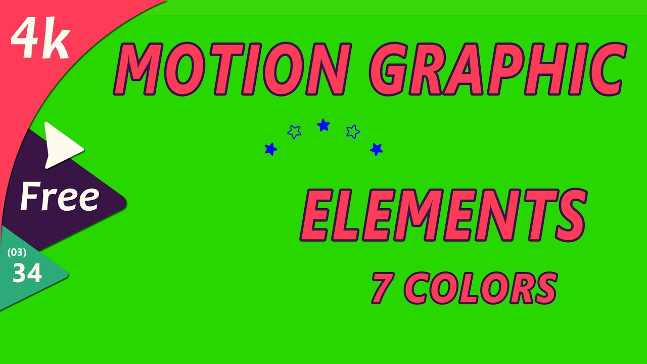 Motion graphics elements green screen YouTube