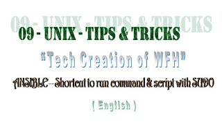 09 - UNIX - Tips & Tricks - Ansible - Shortcut to run command and script with SUDO (English)