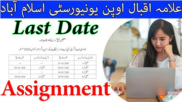 AIOU Assignment Last Date 2025 | AIOU Assignment Submission Schedule for All Programs | AIOU INFO