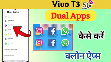 vivo t3 5g dual app setting/ vivo t3 5g clone app settings/ How to create dual apps in vivo t3