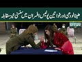 Aleena's crazy arm wrestling with lady police officers | Bhoojo To Jeeto