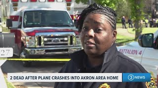 Plane crashes into Akron home | Fire Dept. Briefing - BREAKING NEWS