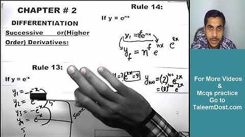 Math Chapter 2 Differentiation part 5 |Free Video Lectures of FSc/MDCAT/University Entry Tests/Exams