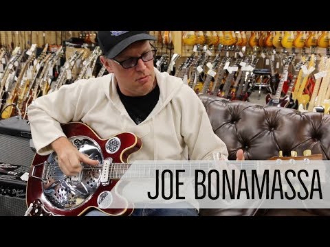 Norm Presents Joe Bonamassa With A Vincent Bell Guitar At Norman's Rare Guitars