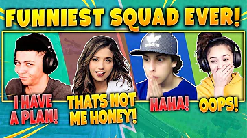 Myth, Pokimane, Cizzorz, Valkyrae! Funniest Squad Ever! Fortnite Battle Royale Highlights Moments!