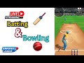 Live Gameplay Batting and Bowling in Cricket League Game 🏏🔥