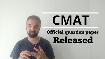 CMAT 2019 Official Question paper Out (for 2 days only)