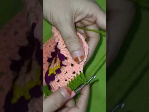 Granny Square Double Crochet Stitch #crochet #diy #knittig #shorts