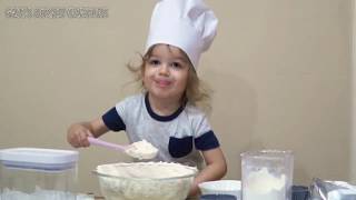 2-year-old Chef Gabe bakes chocolate chip cookies!