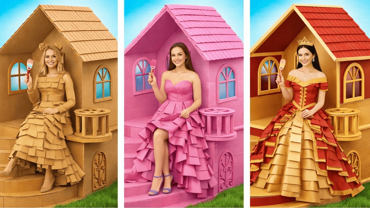 ПРЕОБРАЖЕНИЕ КОМНАТЫ только из КАРТОНА! 📦 Эстетичные лайфхаки ✨