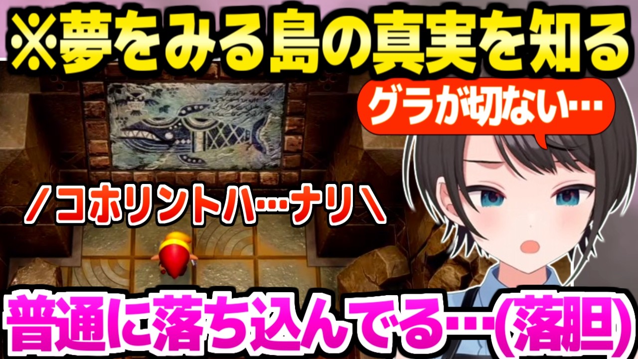 【ゼルダ夢島】世界の真実を知ったスバル,本気の落胆と動揺「ゲームの中でくらい…！」【ホロライブ 切り抜き/大空スバル】
