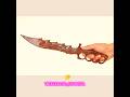 Rusty Golden Knife Restoration With English subtitles #knifeskills #restoration #shorts