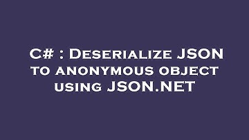 C# : Deserialize JSON to anonymous object using JSON.NET