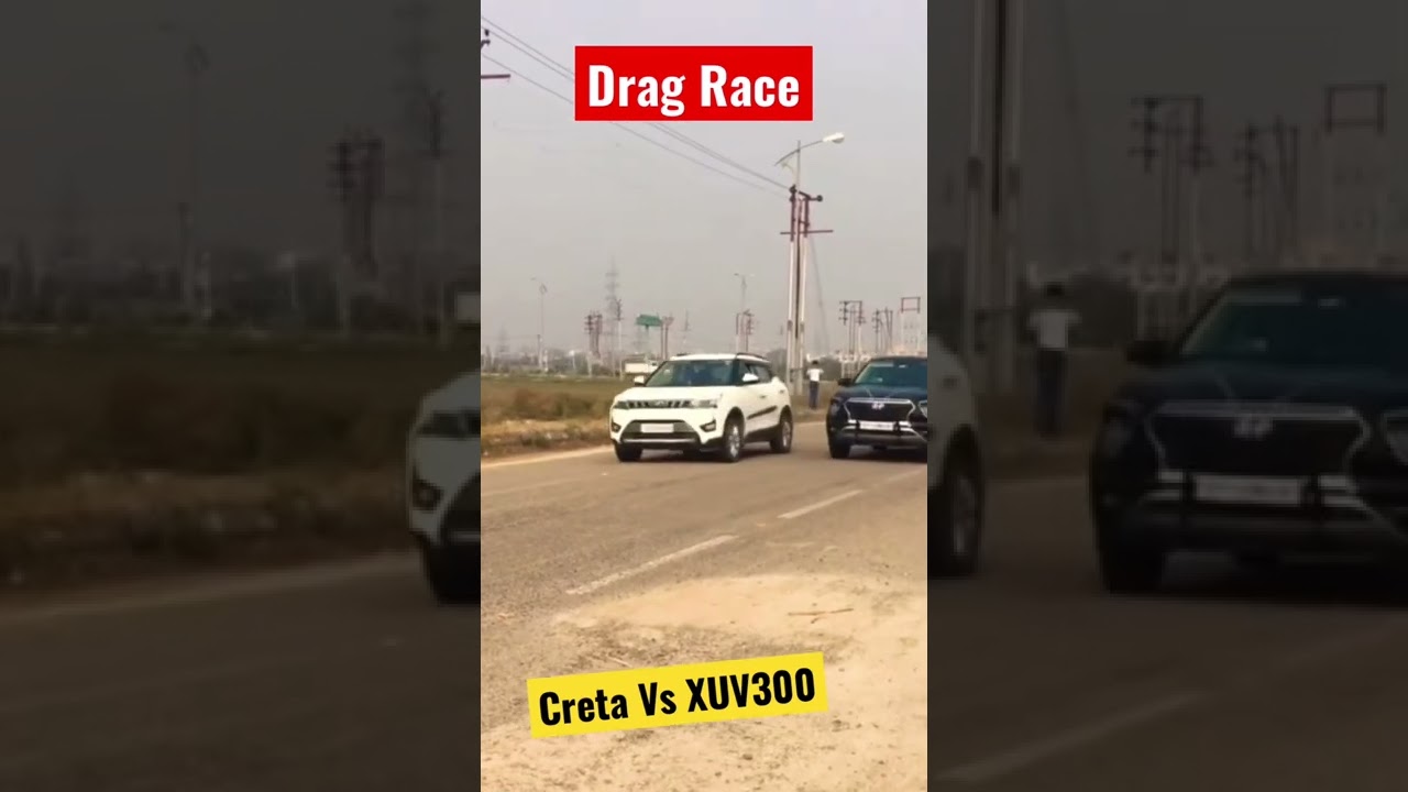 Creta Vs XUV300: Drag Race🚘 #shorts #cretavsxuv300 #dragrace