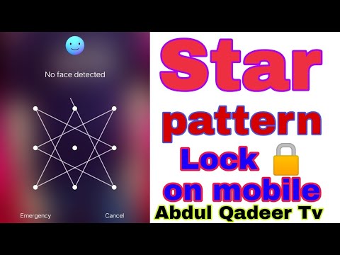Star pattern Lock on mobile 📲