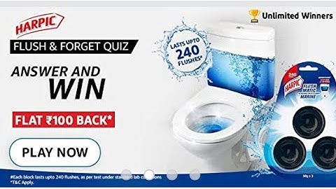 Amazon Harpic Flush & Forget Quiz Answers Today | 14 January 2022 | Daily QuizTime