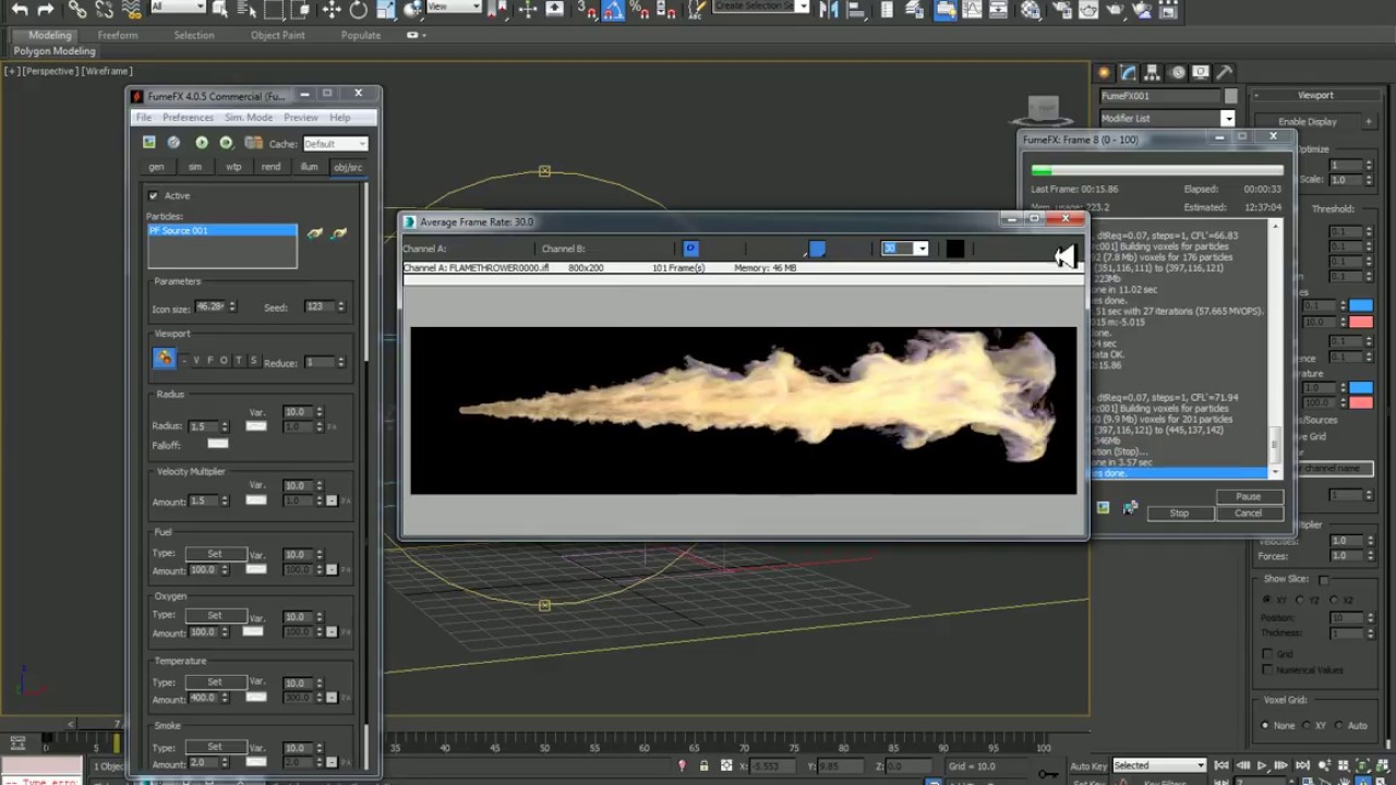FLAMETHROWER in 3ds max | fumefx tutorial - YouTube