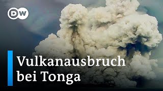 Vulkanausbruch bei Tonga: Flugzeuge erkunden die Schäden | DW Nachrichten
