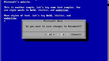DOS applications - Microsoft Word for DOS 5.5