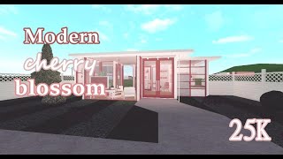 BLOXBURG│Modern Cherry Blossom House 25K│Speed Build