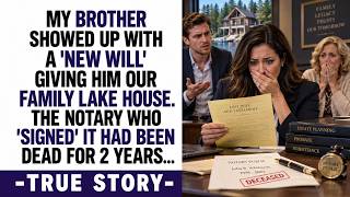 My Brother Forged Dad’s Will for Our Lake House — The Notary Had Been Dead for 2 Years