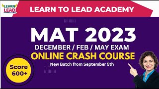 MAT 2023 | Online Crash Course | December | Feb | May Exam | Score 600+ #mat2023exam