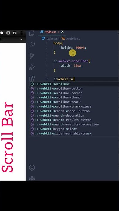 Custom Scroll Bar Using HTML CSS #shorts - YouTube