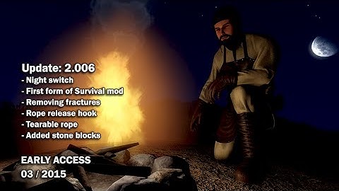 Medieval Engineers - Update 02.006: First form of Survival mode, settings panel, tearable rope
