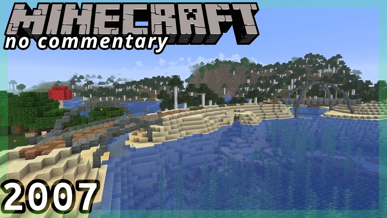 Late-Game Minecraft 2007 :: Second Coastal Tuff Bridge Completed - YouTube